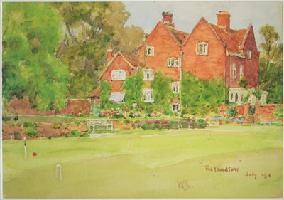 The Croquet Lawn at The Woodrow, 1911 by Wilfrid Williams Ball